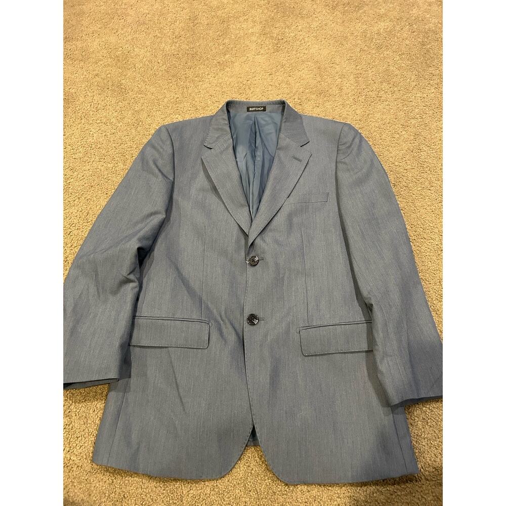 Suitshop Light Blue Modern Jacket Mens Size 36 Short‎ Blue